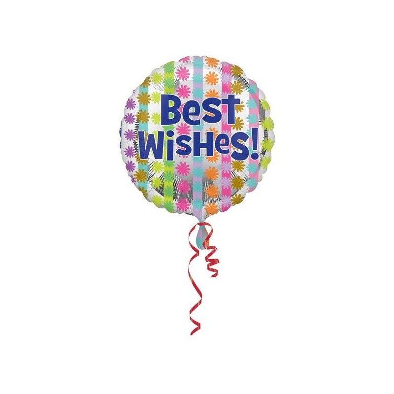 Anagram 18 Inch Circle Foil Balloon - Bright Best Wishes