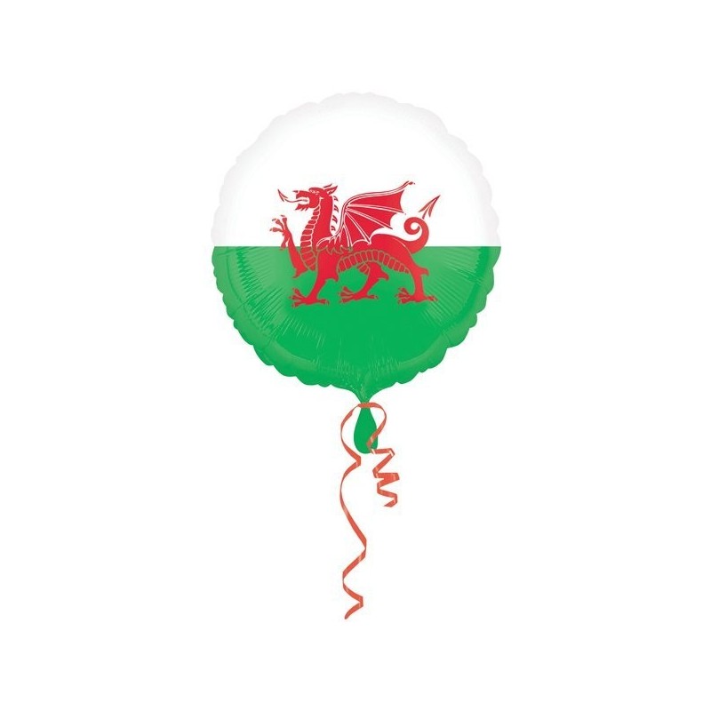 Anagram 18 Inch Circle Foil Balloon - Pride Passion Party Wales Flag