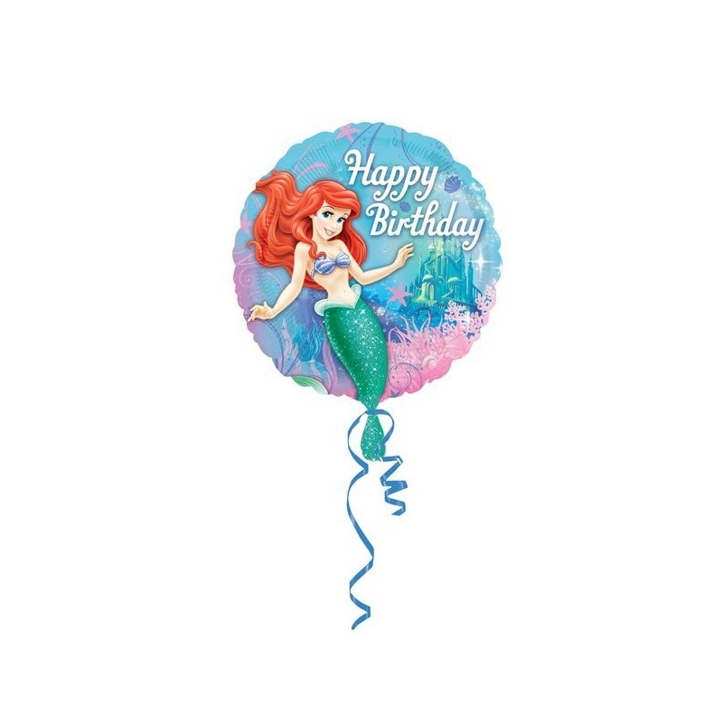 Anagram 18 Inch Circle Foil Balloon - Little Mermaid Birthday