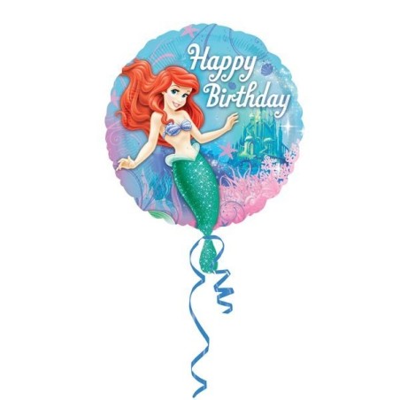 Anagram 18 Inch Circle Foil Balloon - Little Mermaid Birthday