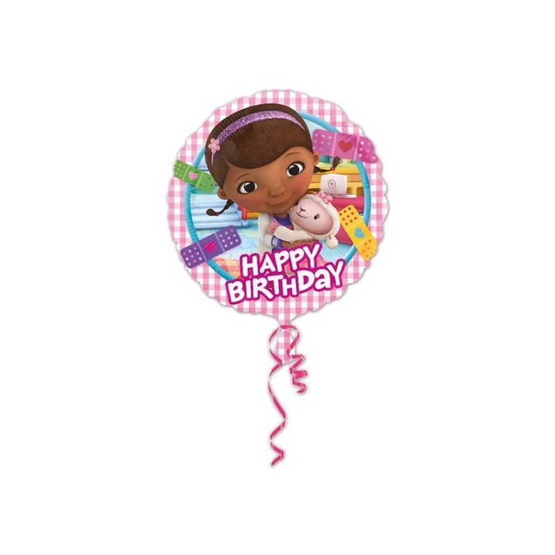 Anagram 18 Inch Circle Foil Balloon - Doc McStuffin Happy Birthday
