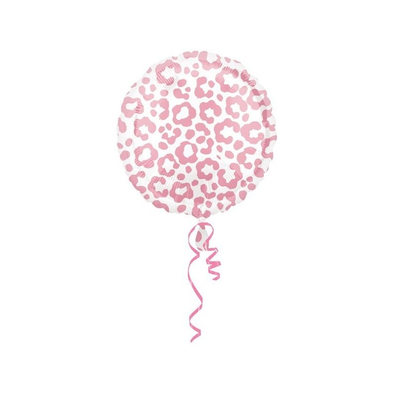 Anagram 18 Inch Circle Foil Balloon - Pink Cheetah