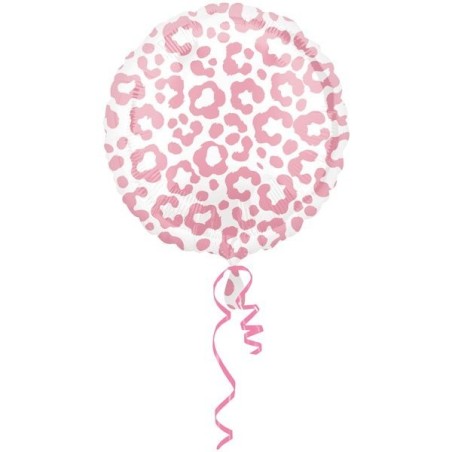 Anagram 18 Inch Circle Foil Balloon - Pink Cheetah