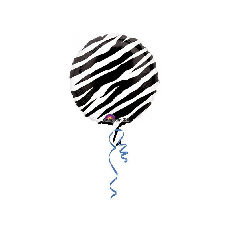 Anagram 18 Inch Circle Foil Balloon - Zebra