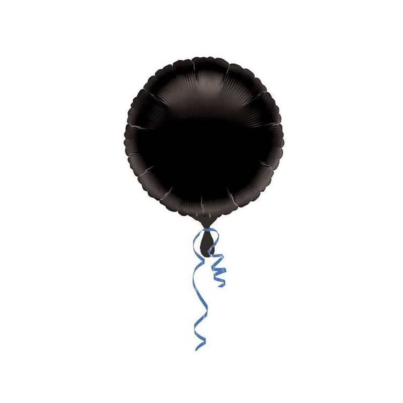 Anagram 18 Inch Circle Foil Balloon - Black/Black