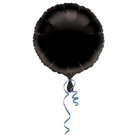 Anagram 18 Inch Circle Foil Balloon - Black/Black