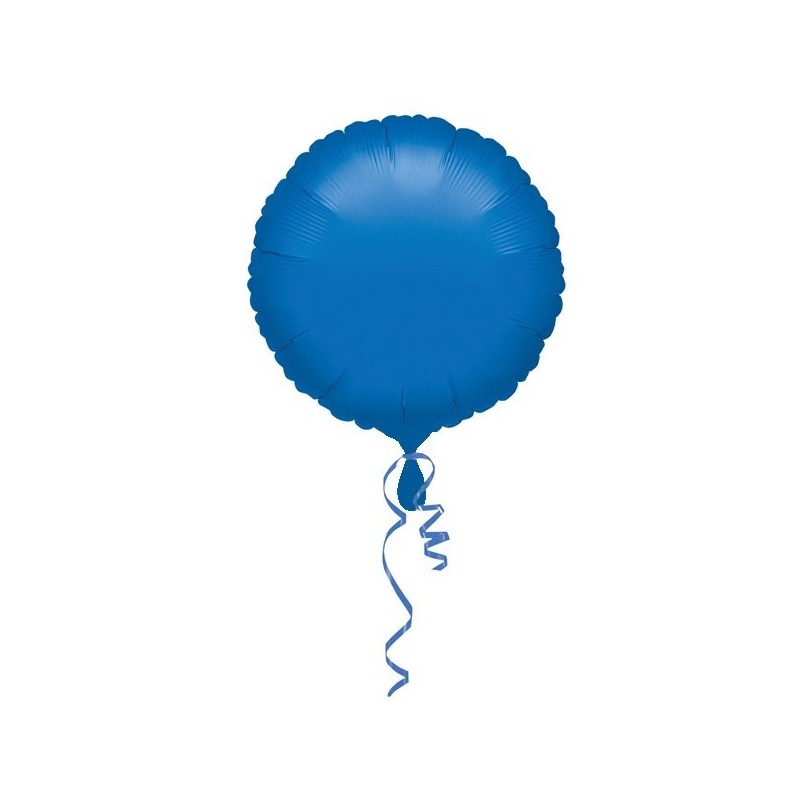 Anagram 18 Inch Circle Foil Balloon - Blue/Blue