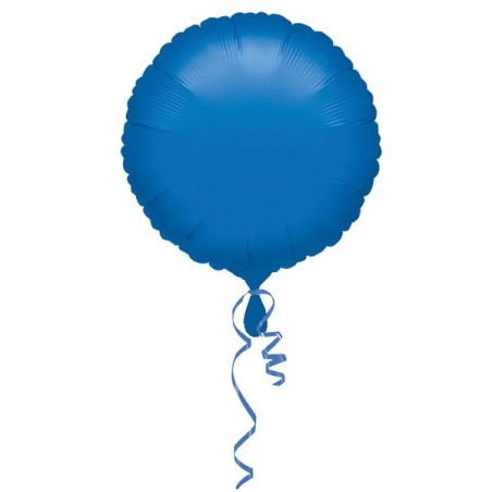 Anagram 18 Inch Circle Foil Balloon - Blue/Blue