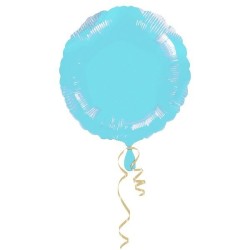 Anagram 18 Inch Circle Foil Balloon - Pastle Blue/Pastle Blue
