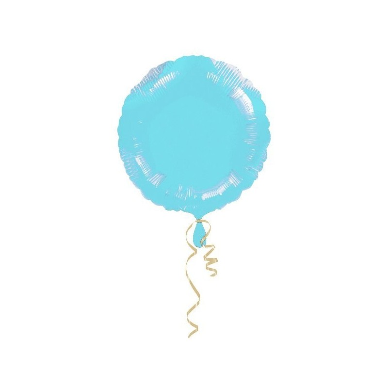 Anagram 18 Inch Circle Foil Balloon - Pastle Blue/Pastle Blue
