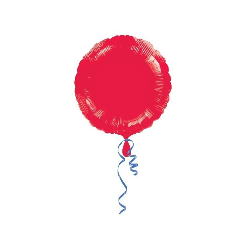 Anagram 18 Inch Circle Foil Balloon - Red/Red