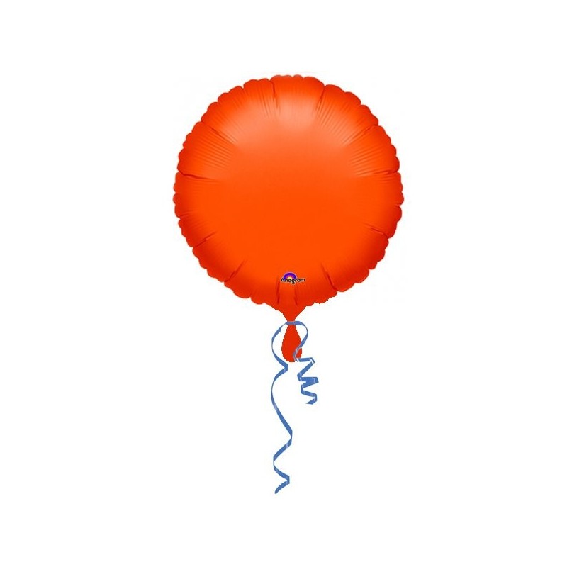 Anagram 18 Inch Circle Foil Balloon - Orange/Orange