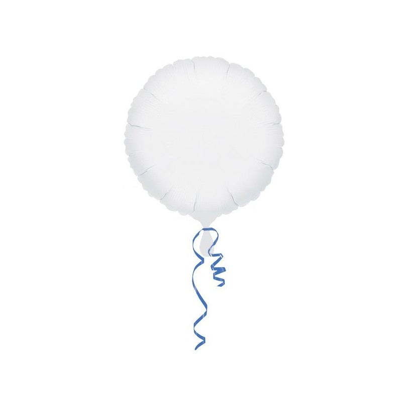Anagram 18 Inch Circle Foil Balloon - White/White