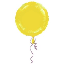 Anagram 18 Inch Circle Foil Balloon - Yellow/Yellow