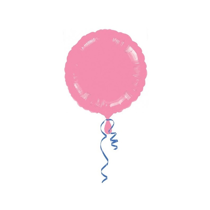 Anagram 18 Inch Circle Foil Balloon - Pink/Pink