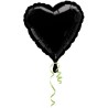 Anagram 18 Inch Heart Foil Balloon - Black/Black