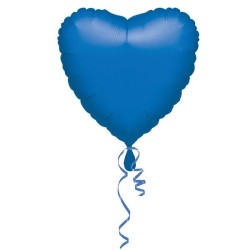 Anagram 18 Inch Heart Foil Balloon - Blue/Blue
