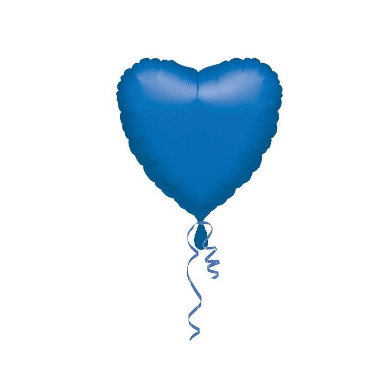 Anagram 18 Inch Heart Foil Balloon - Blue/Blue