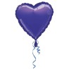 Anagram 18 Inch Heart Foil Balloon - Purple/Purple