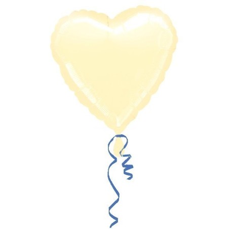 Anagram 18 Inch Heart Foil Balloon - Ivory