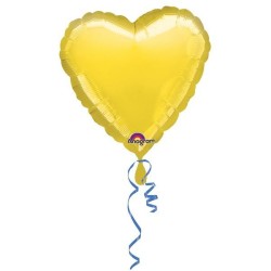 Anagram 18 Inch Heart Foil Balloon - Yellow/Yellow