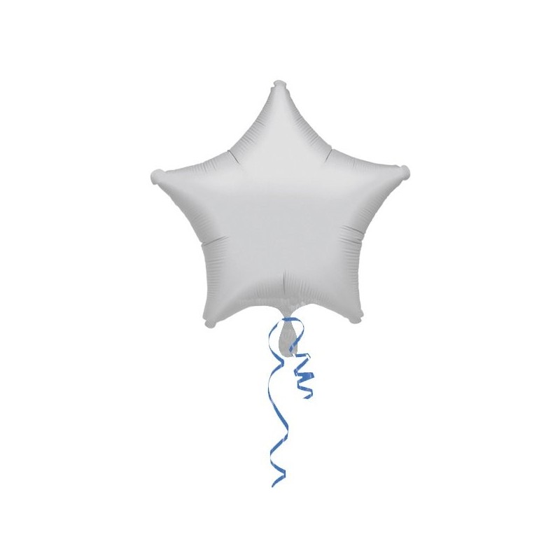 Anagram 19 Inch Star Foil Balloon - Silver/Silver