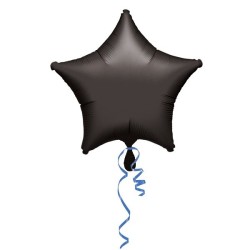 Anagram 19 Inch Star Foil Balloon - Black/Black