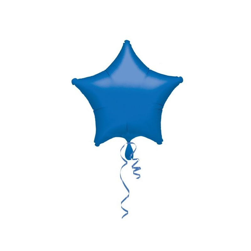 Anagram 19 Inch Star Foil Balloon - Blue/Blue