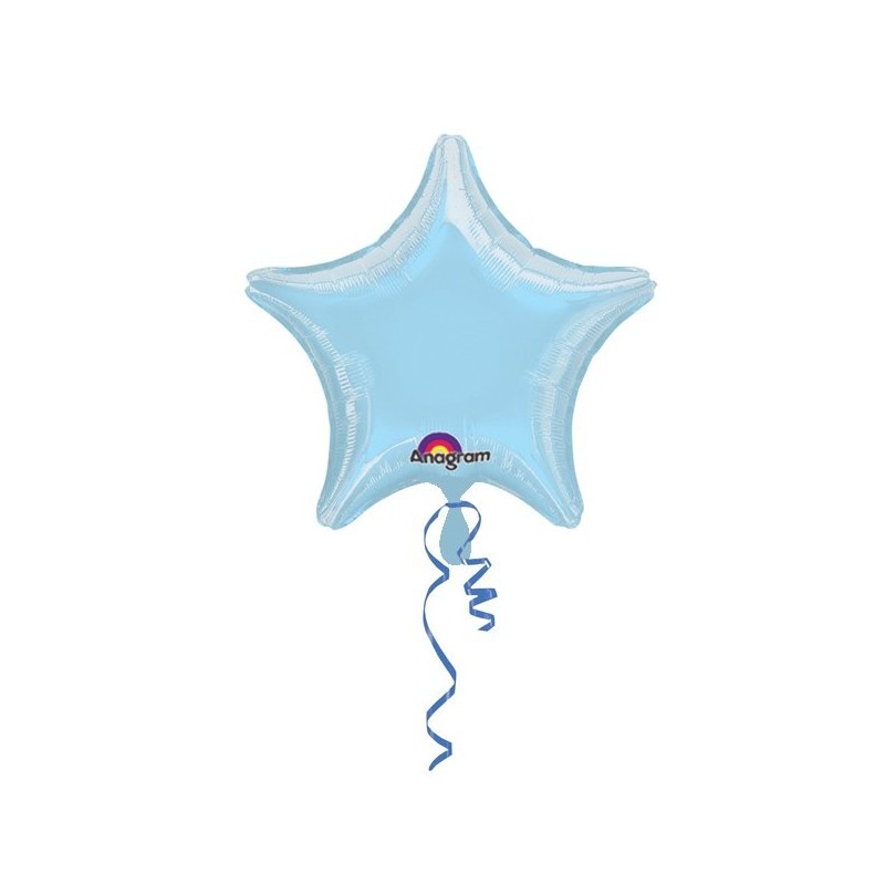 Anagram 19 Inch Star Foil Balloon - Pastel Blue