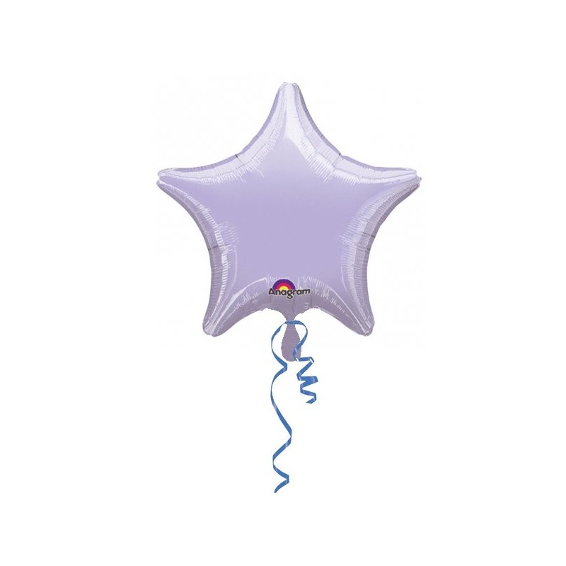 Anagram 19 Inch Star Foil Balloon - Pearl Lilac/Pearl Lilac