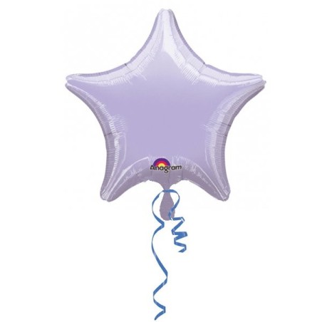 Anagram 19 Inch Star Foil Balloon - Pearl Lilac/Pearl Lilac
