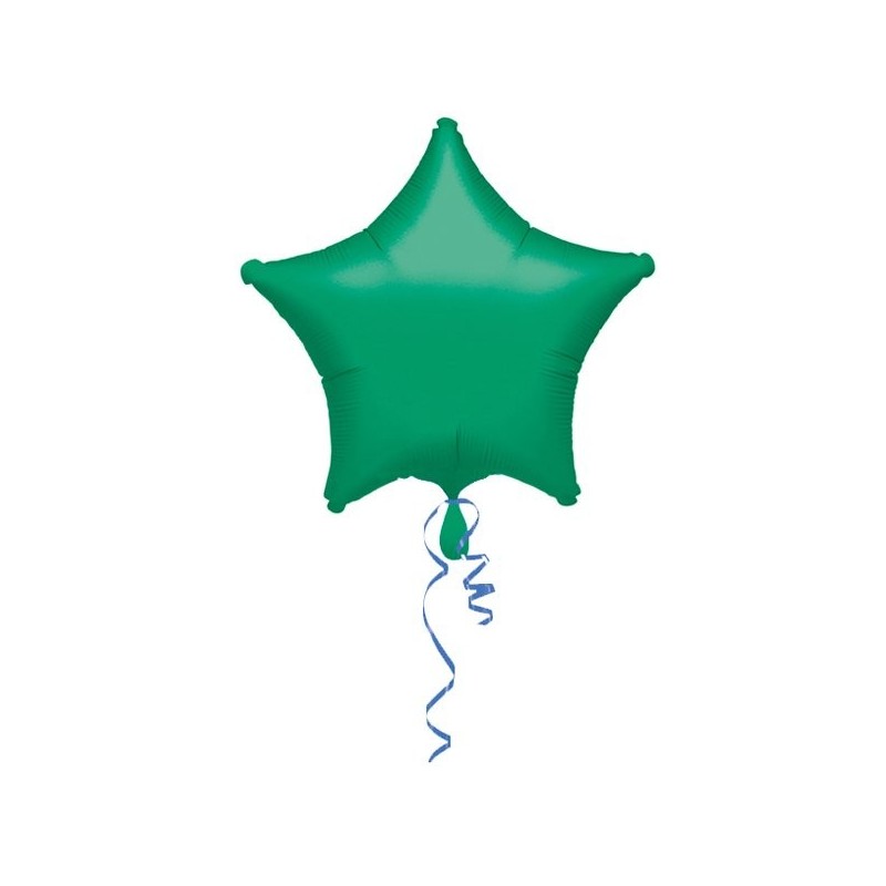 Anagram 19 Inch Star Foil Balloon - Green/Green
