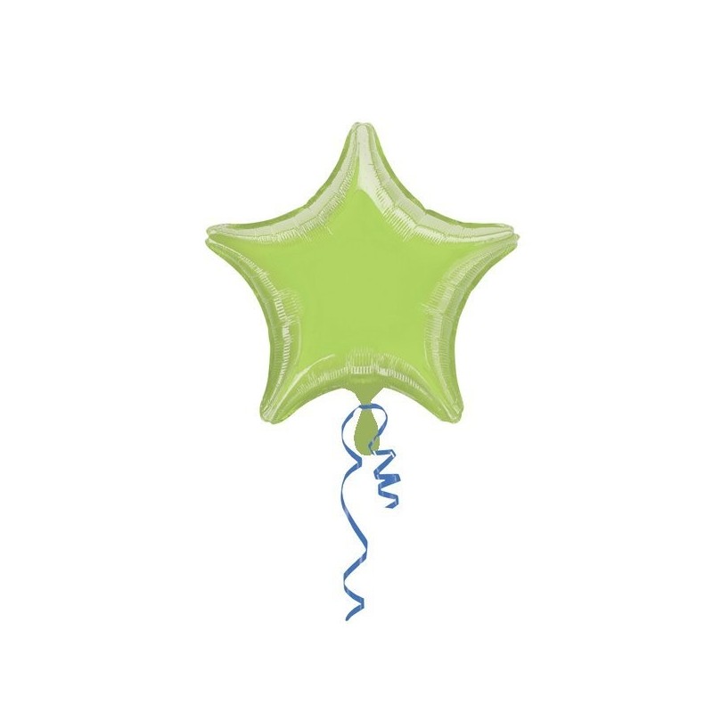 Anagram 19 Inch Star Foil Balloon - Lime Green