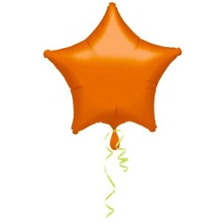 Anagram 19 Inch Star Foil Balloon - Orange/Orange