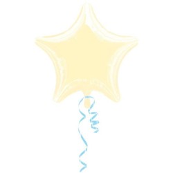 Anagram 19 Inch Star Foil Balloon - Ivory