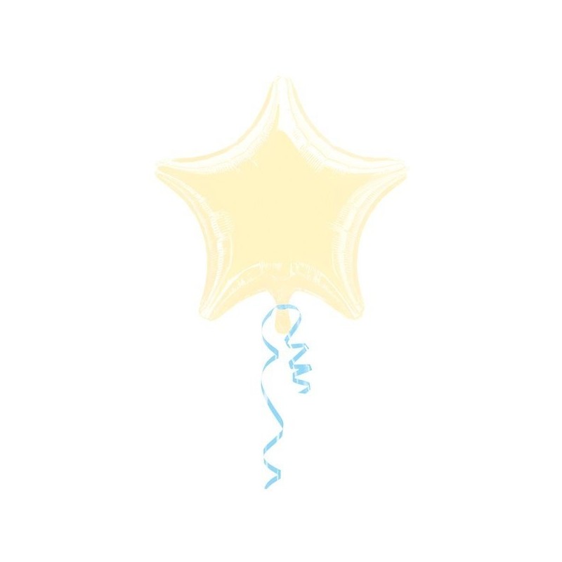 Anagram 19 Inch Star Foil Balloon - Ivory