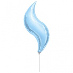 Anagram 19 Inch Star Curve Foil Balloon - Pastel Blue