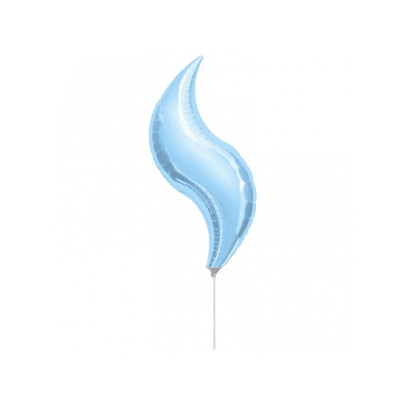 Anagram 19 Inch Star Curve Foil Balloon - Pastel Blue