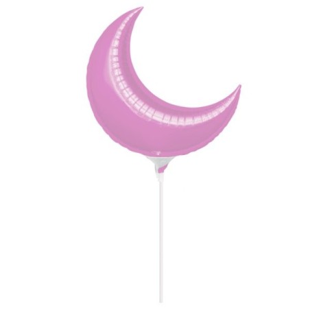Anagram 26 Inch Crescent Foil Balloon - Pastel Pink