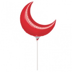Anagram 26 Inch Crescent Foil Balloon - Red