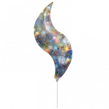 Anagram 28 Inch Curve Foil Balloon - Holo Fireworks