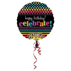 Anagram 32 Inch Circle Foil Balloon - Good Times Happy Birthday