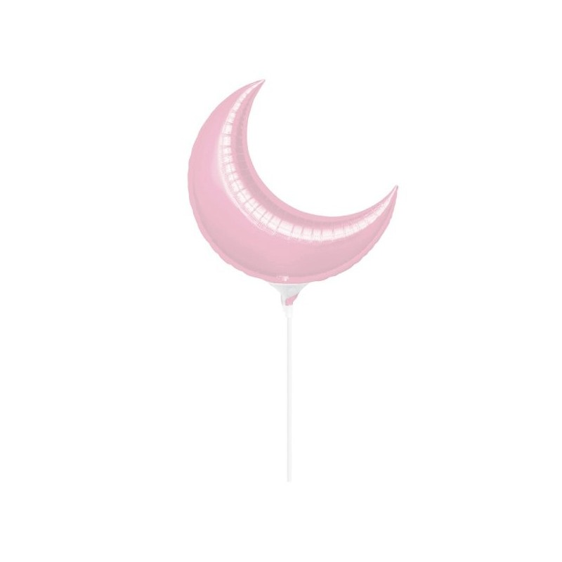 Anagram 35 Inch Crescent Foil Balloon - Pastel Pink