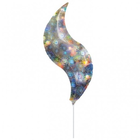 Anagram 42 Inch Curve Foil Balloon - Holo Fireworks