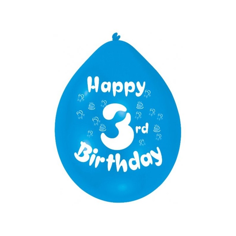 Amscan Minipax Balloon Pack - Happy 3rd Birthday