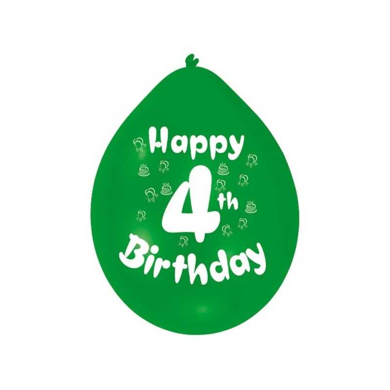 Amscan Minipax Balloon Pack - Happy 4th Birthday
