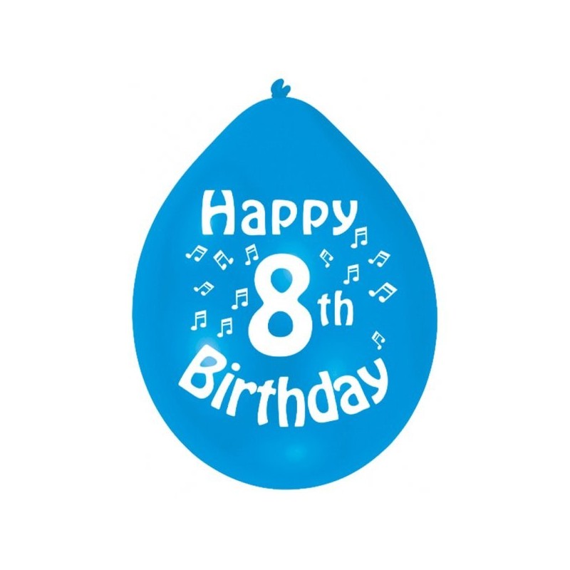 Amscan Minipax Balloon Pack - Happy 8th Birthday