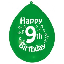 Amscan Minipax Balloon Pack - Happy 9th Birthday