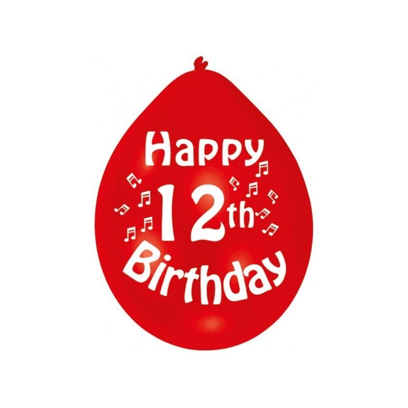 Amscan Minipax Balloon Pack - Happy 12th Birthday