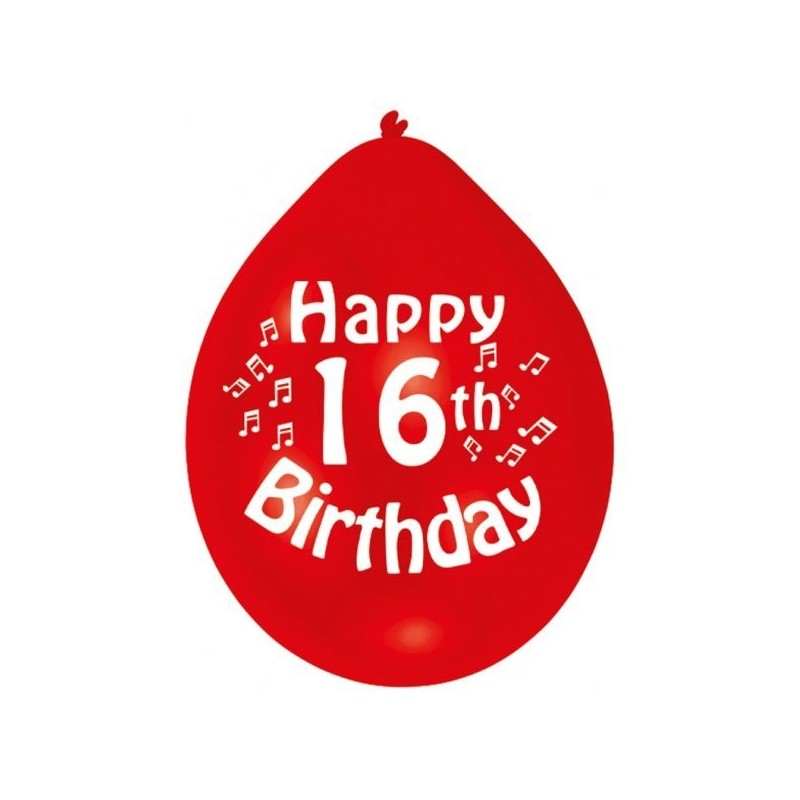 Amscan Minipax Balloon Pack - Happy 16th Birthday